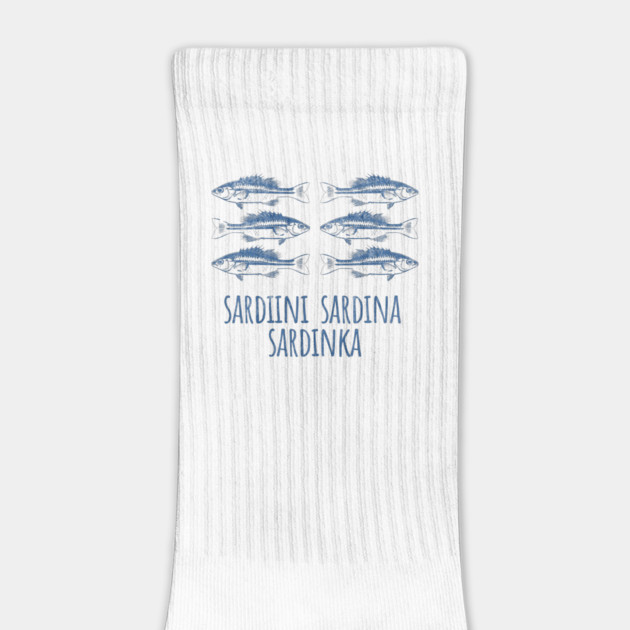 Vintage Distressed Sardines, multiple languages design by Luxinda