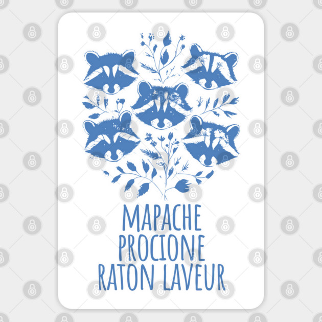 International Bouquet of Racoons, vintage design Sticker by Luxinda