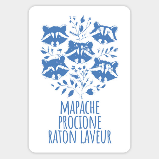 International Bouquet of Racoons, vintage design Magnet by Luxinda