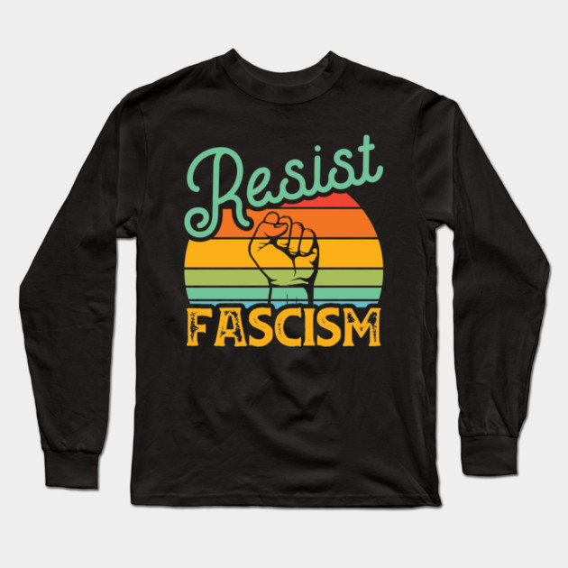 Resist Fascism Long Sleeve T-Shirt by UrbanLifeApparel