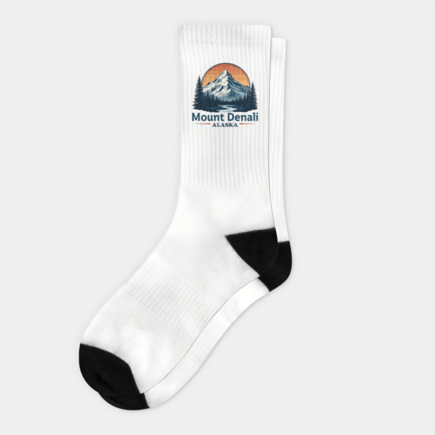 Mount Denali Alaska Socks by JessArty