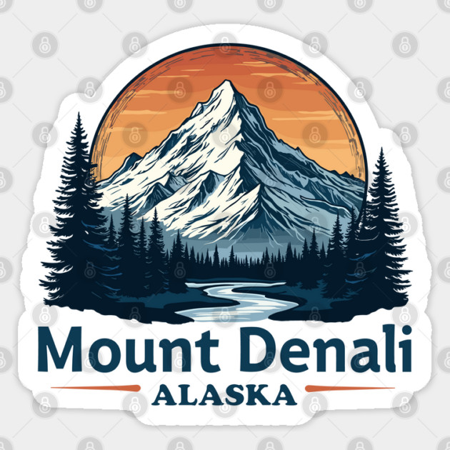 Mount Denali Alaska Sticker by JessArty