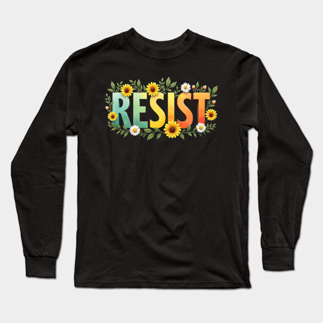 Floral Resist Long Sleeve T-Shirt by UrbanLifeApparel