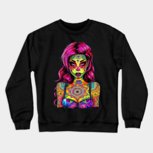 Skull Girl Tattoo Crewneck Sweatshirt