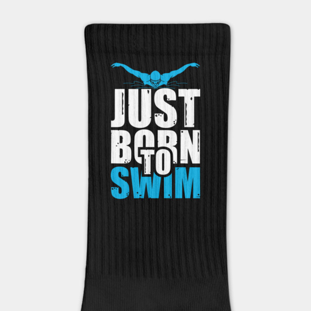 Just Born to Swim - Motivational Swimming Design by Otaku Vibes