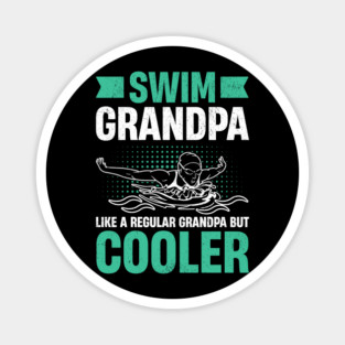 Swim Grandpa - Wave Motion Design Magnet