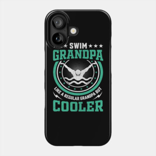 Swim Grandpa - Vintage Circle Swimmer Design Phone Case