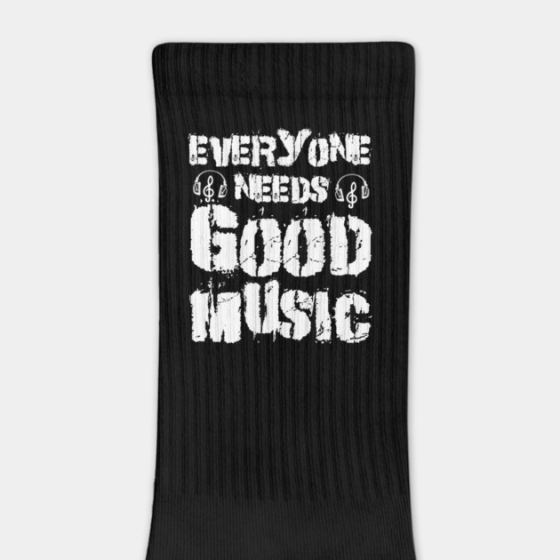 Everyone Needs Good Music - Distressed Typography by Otaku Vibes