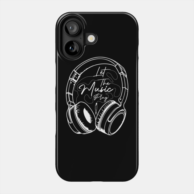 Let The Music Play - Headphone Illustration Phone Case by Otaku Vibes