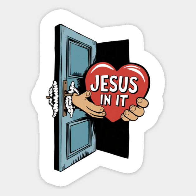 Jesus In My Heart - Hands Holding Heart Magnet by Rox