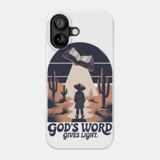Light of the Word - Man Holding the Holy Bible Christian POD Design Phone Case