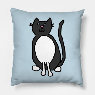 Funny Tuxedo Cat Pillow