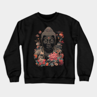 Black Buddha Crewneck Sweatshirt