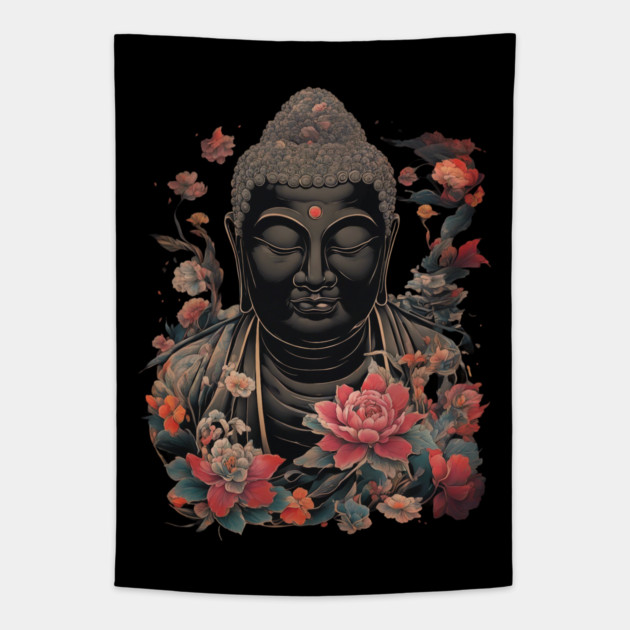 Black Buddha Tapestry by animegirlnft