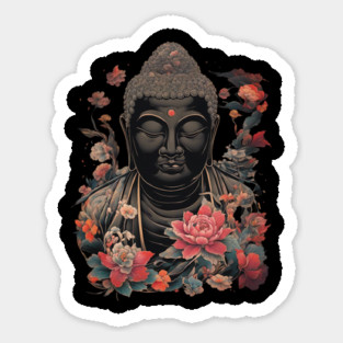 Black Buddha Sticker