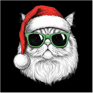 christmas-cat Posters and Art