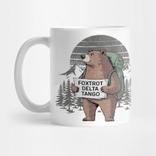 Funny - Bear – Foxtrots - Deltas - Tango - Retro Mug