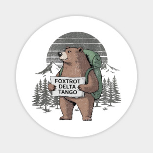 Funny - Bear – Foxtrots - Deltas - Tango - Retro Magnet