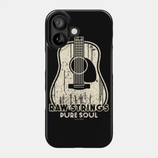 Raw Strings, Pure Soul. Dark Acoustic Phone Case