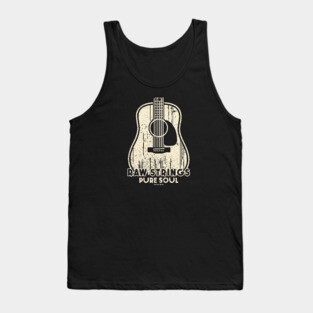 Raw Strings, Pure Soul. Dark Acoustic Tank Top