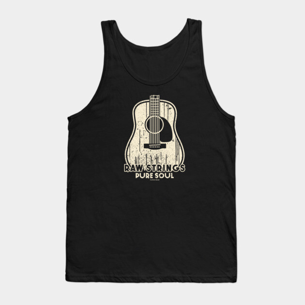 Raw Strings, Pure Soul. Dark Acoustic Tank Top by filiposwear