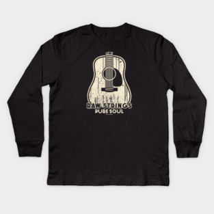 Raw Strings, Pure Soul. Dark Acoustic Kids Long Sleeve T-Shirt