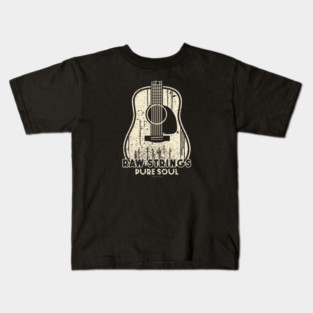 Raw Strings, Pure Soul. Dark Acoustic Kids T-Shirt