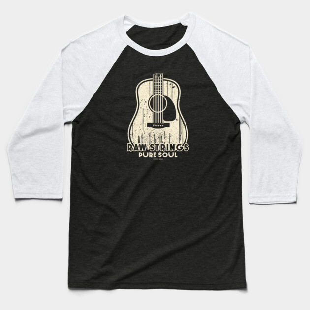 Raw Strings, Pure Soul. Dark Acoustic Baseball T-Shirt by filiposwear