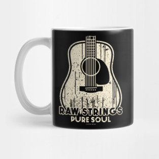 Raw Strings, Pure Soul. Dark Acoustic Mug