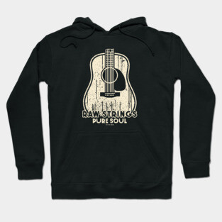 Raw Strings, Pure Soul. Dark Acoustic Hoodie
