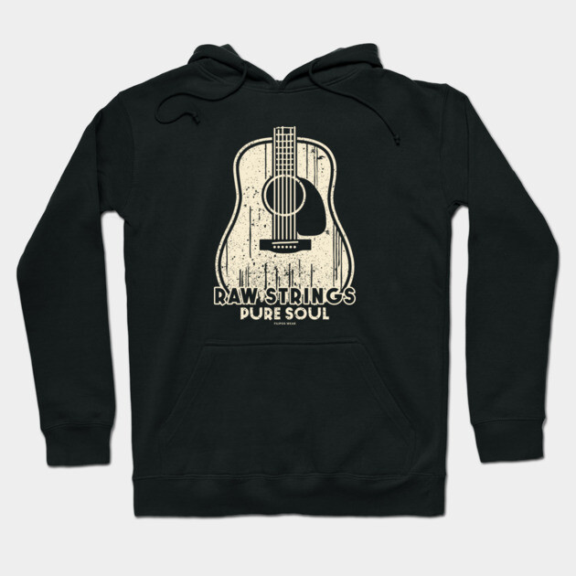 Raw Strings, Pure Soul. Dark Acoustic Hoodie by filiposwear
