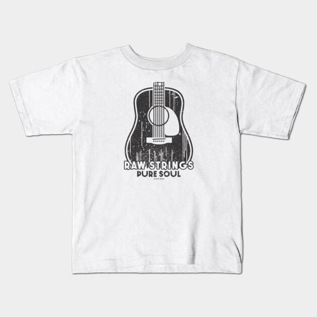 Raw Strings, Pure Soul. Light Acoustic Kids T-Shirt by filiposwear