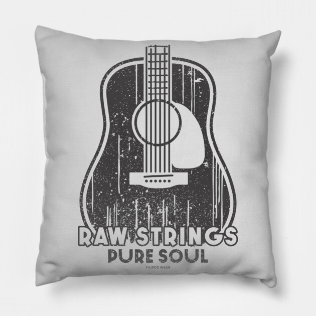 Raw Strings, Pure Soul. Light Acoustic Pillow by filiposwear