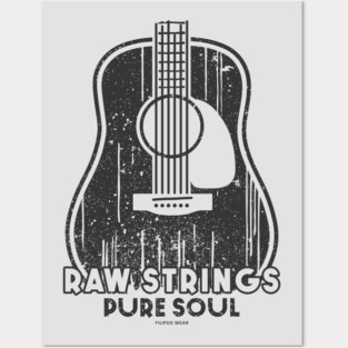Raw Strings, Pure Soul. Light Acoustic Posters and Art