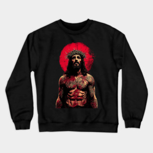 Jesus Christ Tattoo Crewneck Sweatshirt
