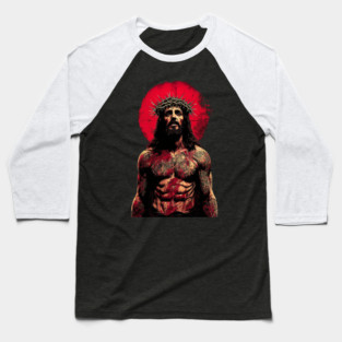 Jesus Christ Tattoo Baseball T-Shirt