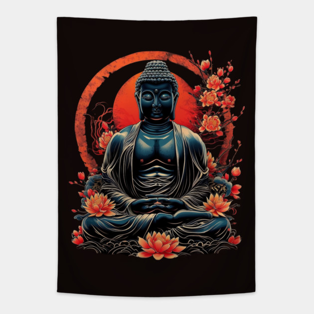 Buddha Meditation Tapestry by animegirlnft