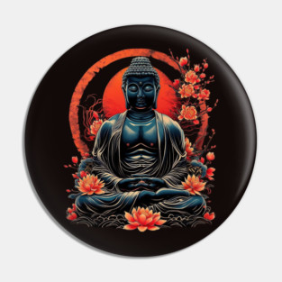 Buddha Meditation Pin