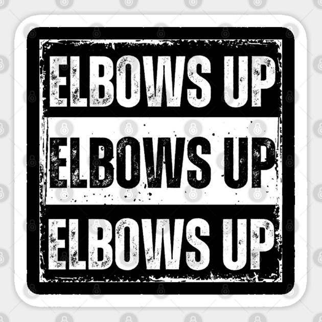 Elbows-Up Sticker by Creatifly Graphic Tees