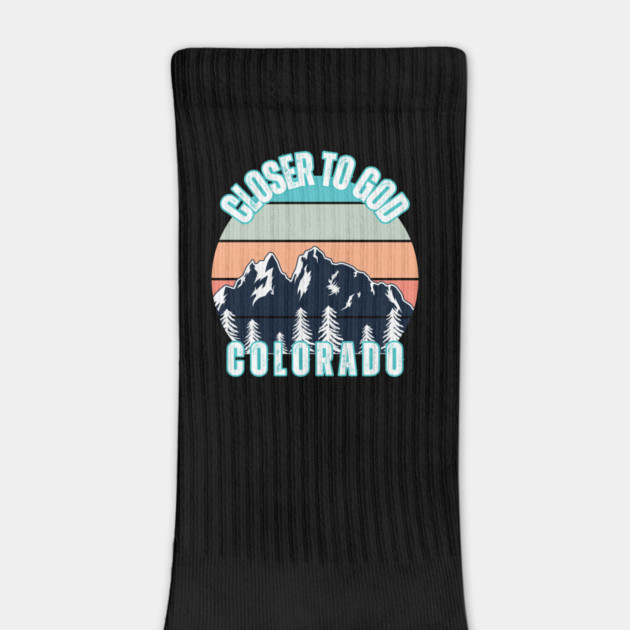 Closer to God Colorado T-Shirt – Retro Mountain Sunset Christian Outdoors Tee by Tondeleya's Store