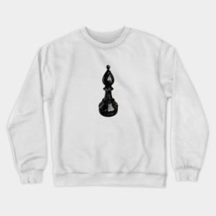 Black Marble Bishop Chess Piece Crewneck Sweatshirt