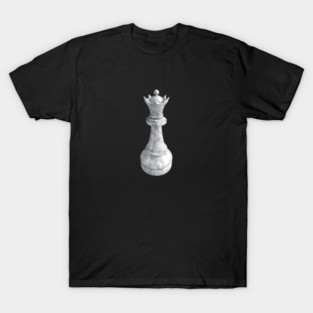 White Marble Queen Chess Piece T-Shirt