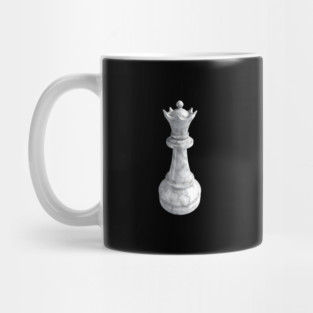 White Marble Queen Chess Piece Mug