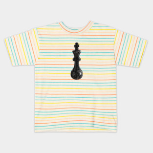 Black Marble King Chess Piece Kids T-Shirt