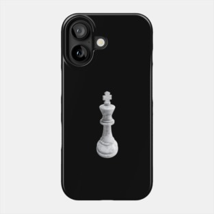 White Marble King Chess Piece Phone Case