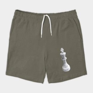 White Marble King Chess Piece Shorts