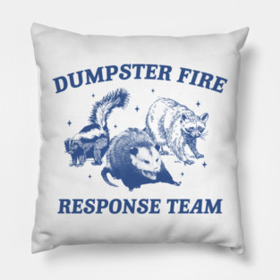 Vintage Dumpster Fire Response Team Shirt, Retro T-Shirt, Retro 90s Trash Panda TShirt, Opossum Shirt, Funny Gag Gift Tee, Meme Pillow