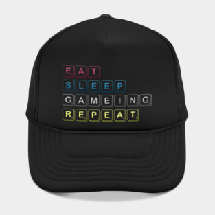 Eat Sleep Gaming Repeat Funny Meme Tee Hat