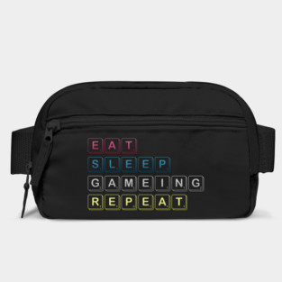 Eat Sleep Gaming Repeat Funny Meme Tee Bag