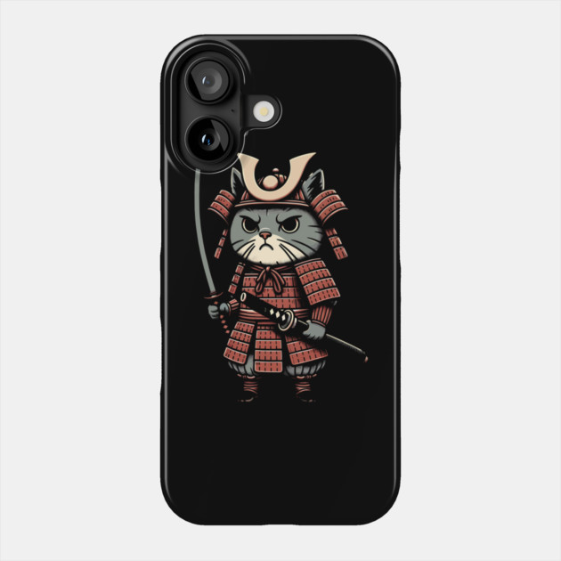 Samurai Cat - Warrior Kitten in Armor Phone Case by Otaku Vibes